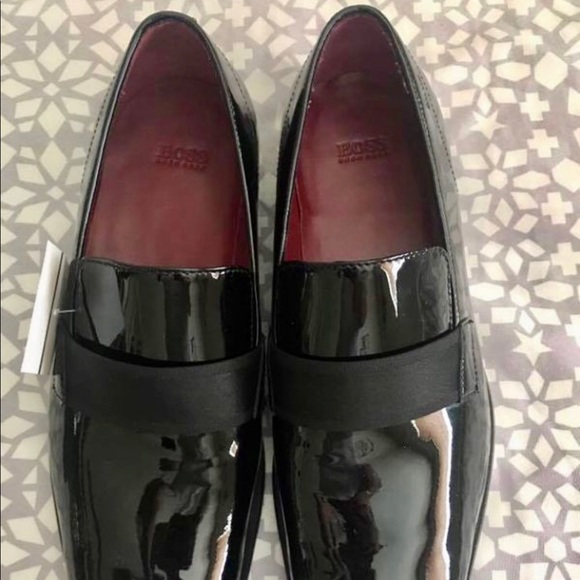New Hugo Boss Mellion Black Patent Leather Loafers main image 6